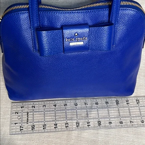 Kate Spade Maise Blue Bow Satchel Bag with Gold Hardware - Picture 2 of 10